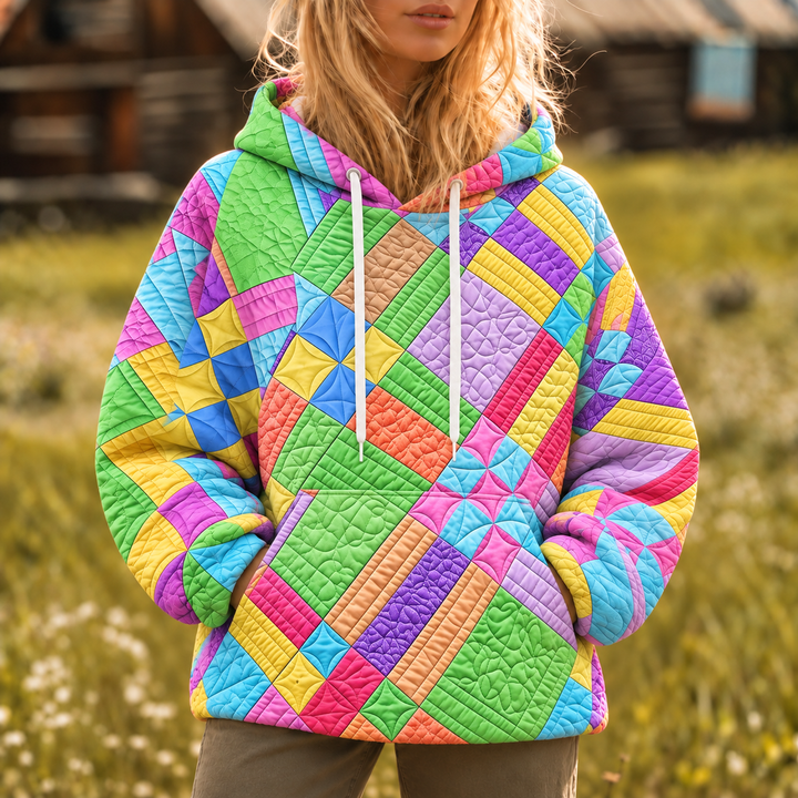Amelia Quilted Pinwheel Hoodie