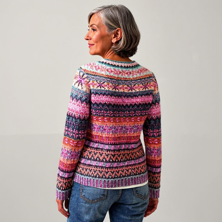 Anneke | Handgebreide trui met Noors motief
