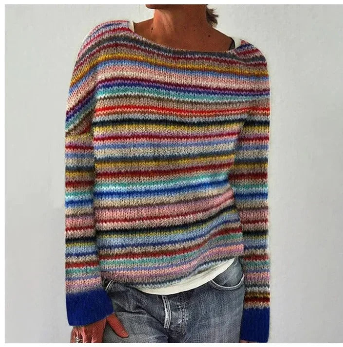 Charlotte | Warme gebreide trui met vintage dessin