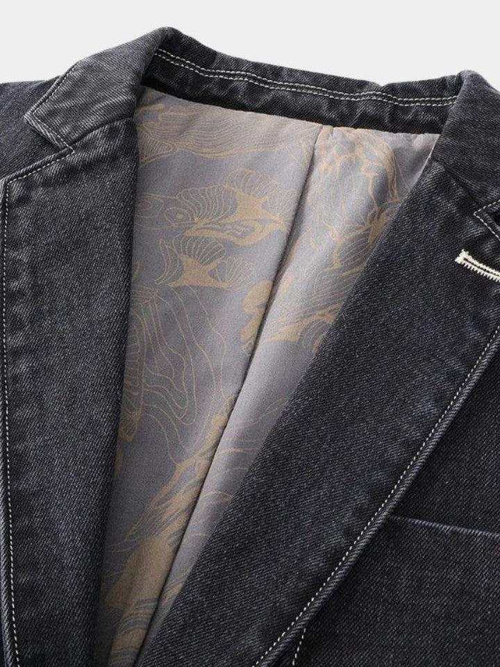 Siebe | Antracietgrijze casual blazer