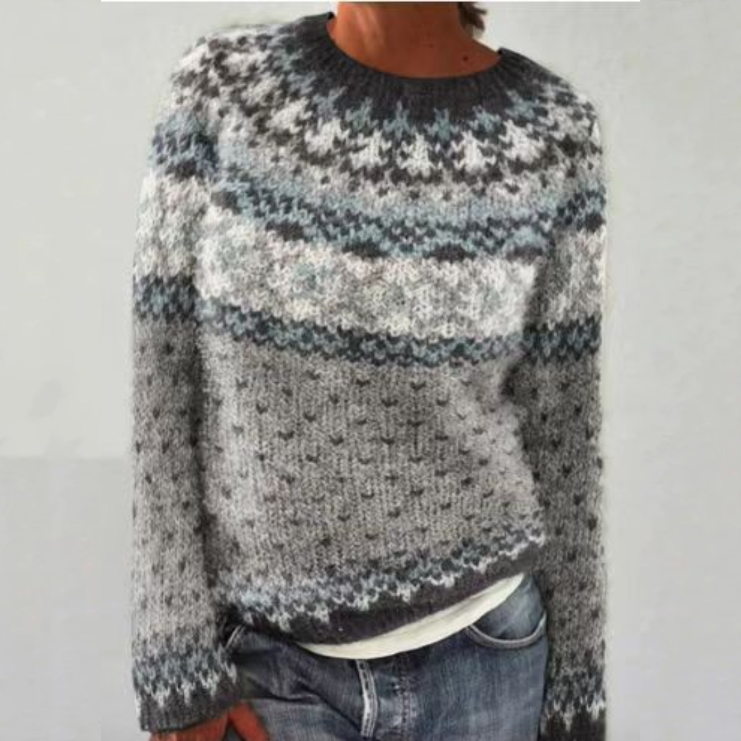 Els | Vintage gebreide trui in IJslandse stijl
