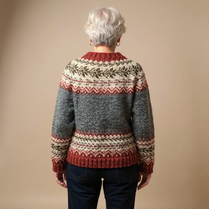 Joke | Handgebreid vest met Noors motief