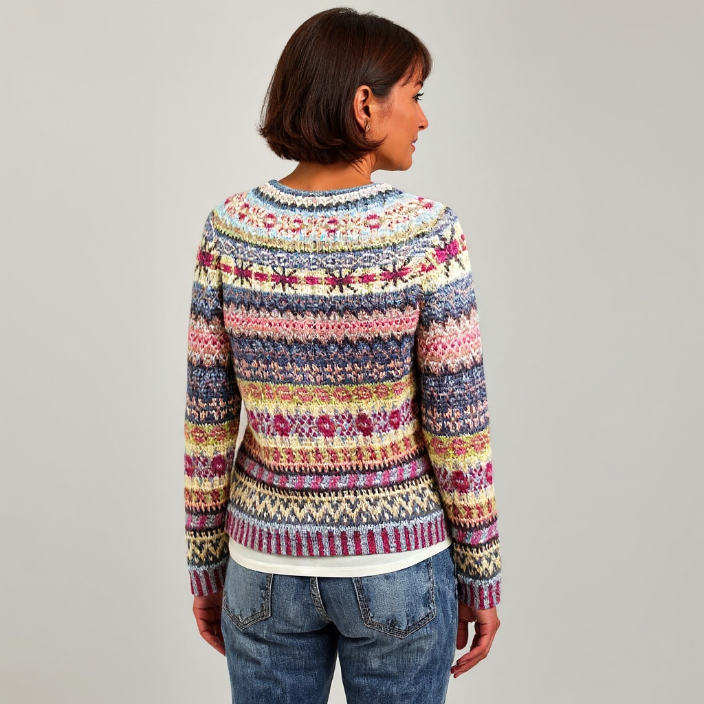 Katinka | Vintage gebreide trui in IJslandse stijl