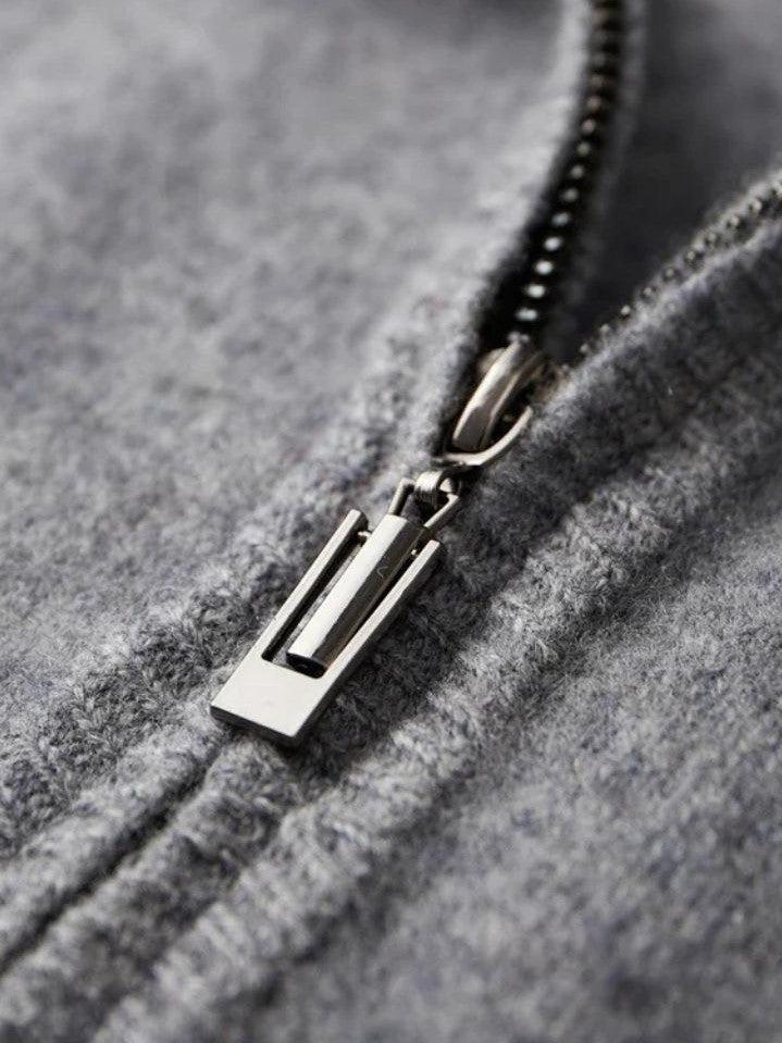 Wilbert | Taupe open gebreid vest