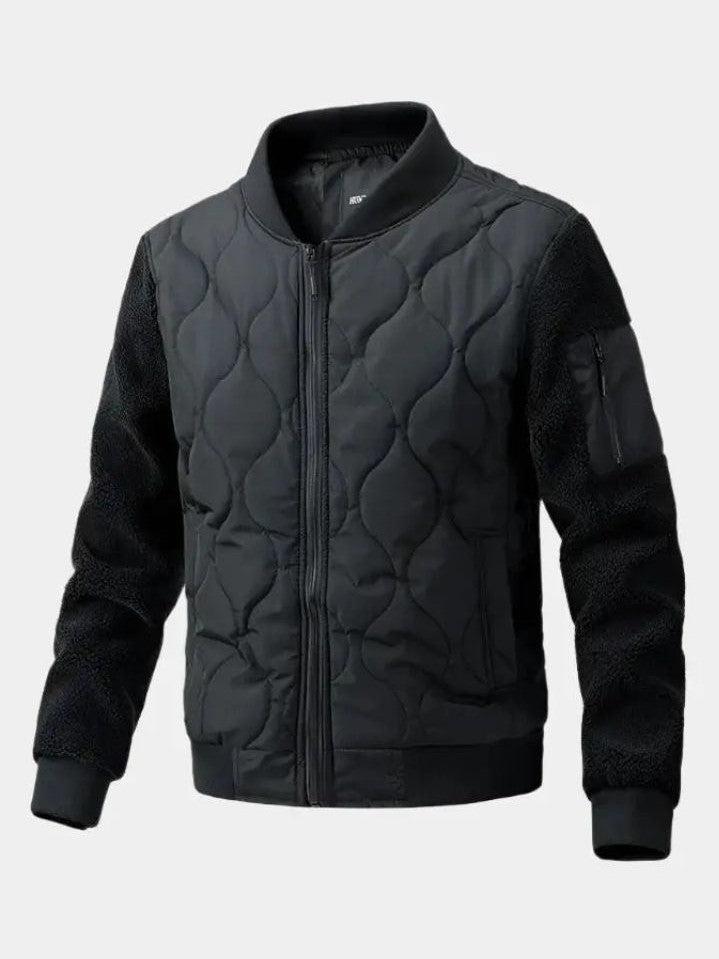 Coen | Marineblauw gewatteerd bomberjack