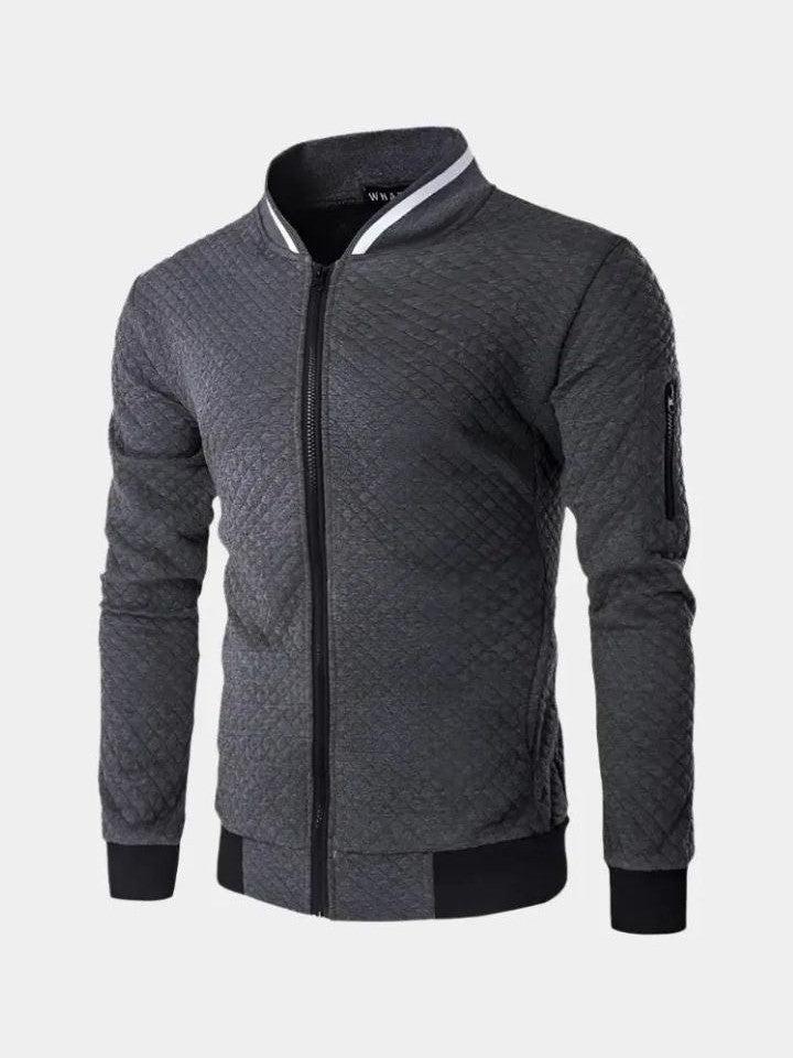 Stijn | Marineblauw bomberjack met structuur