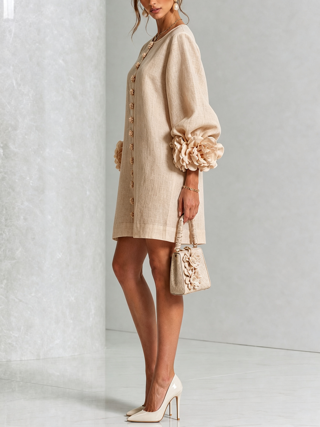 Rosalie | Luchtige Jurk met Bloemdetails