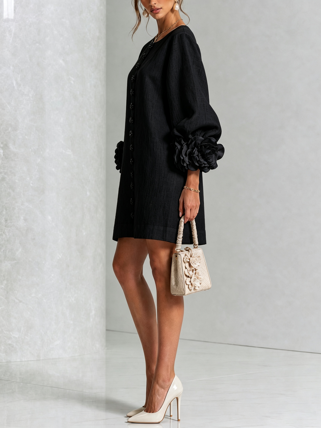 Rosalie | Luchtige Jurk met Bloemdetails