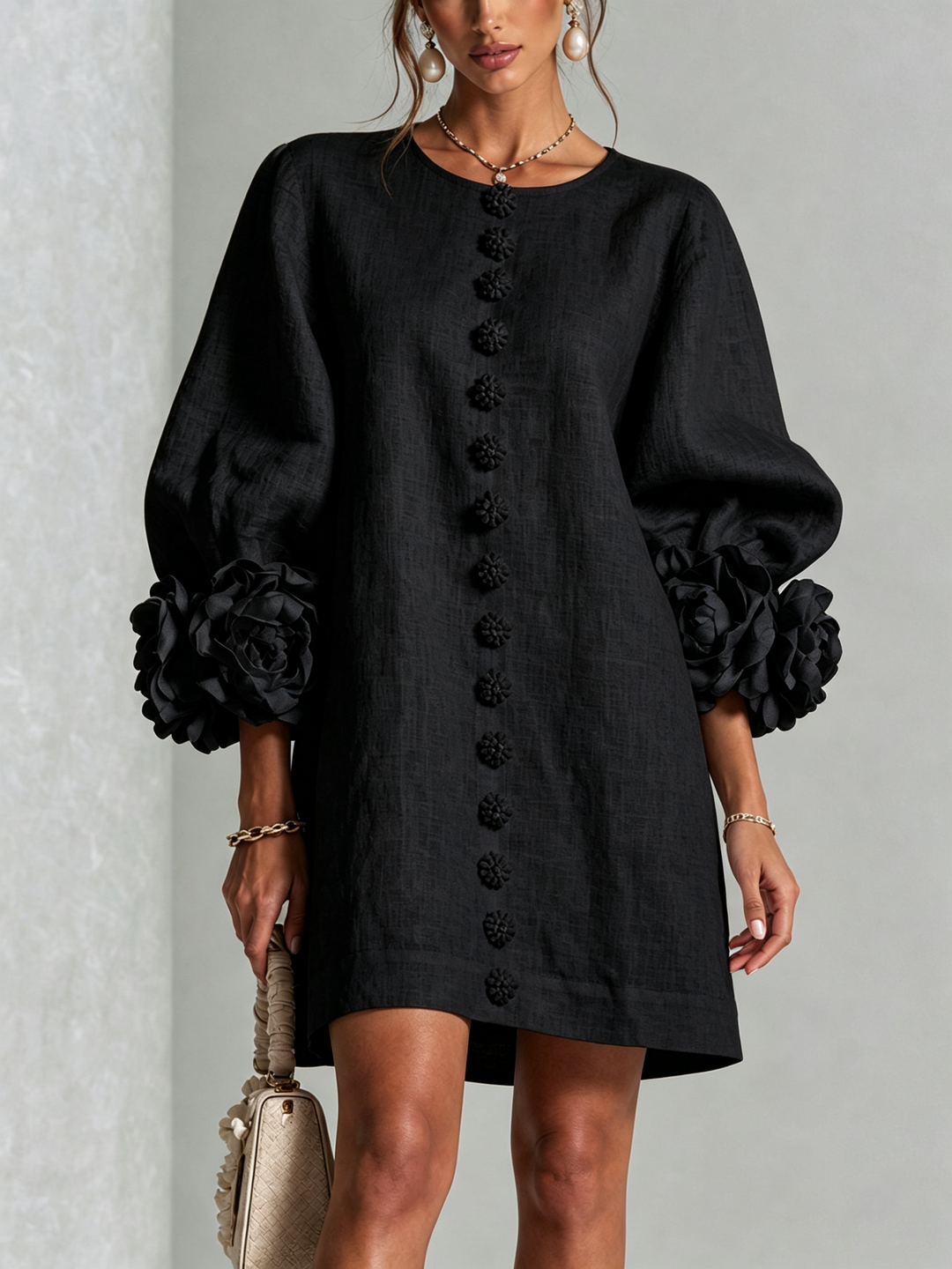 Rosalie | Luchtige Jurk met Bloemdetails