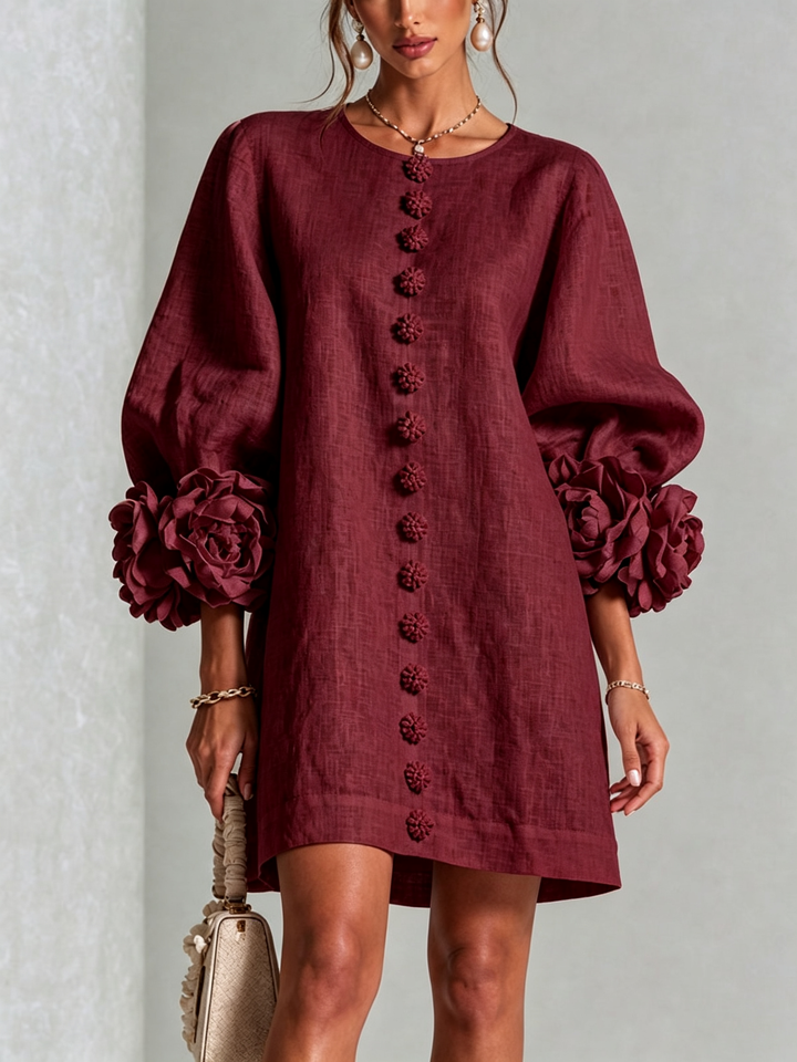 Rosalie | Luchtige Jurk met Bloemdetails