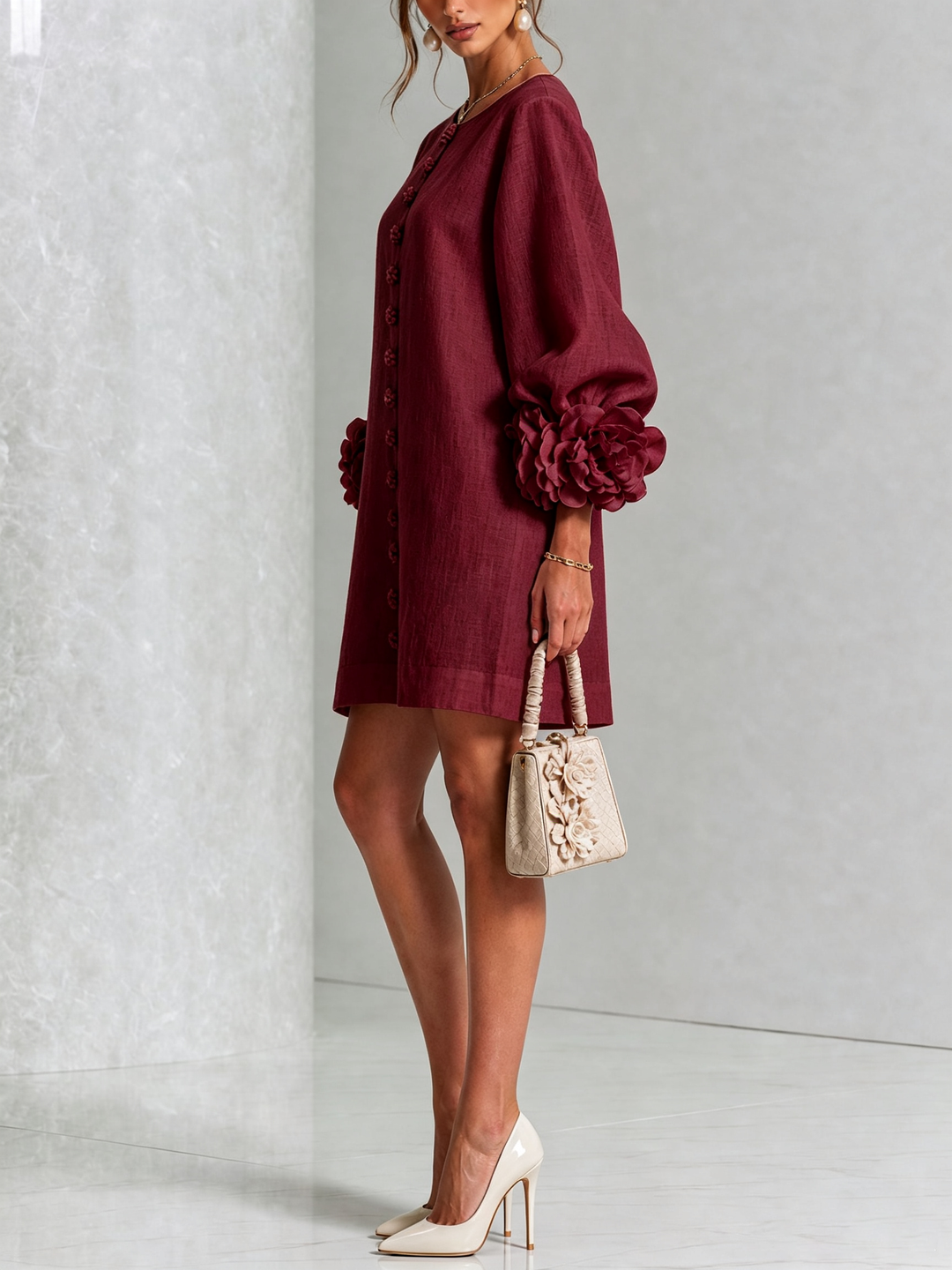 Rosalie | Luchtige Jurk met Bloemdetails