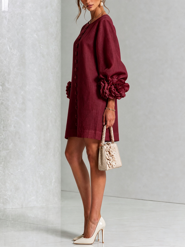 Rosalie | Luchtige Jurk met Bloemdetails