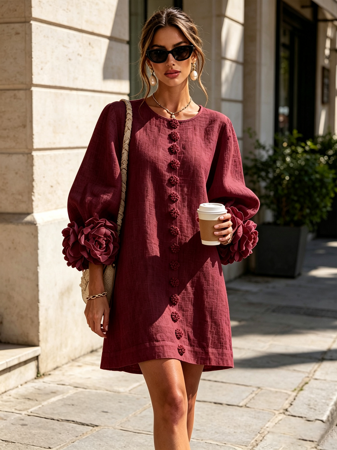 Rosalie | Luchtige Jurk met Bloemdetails