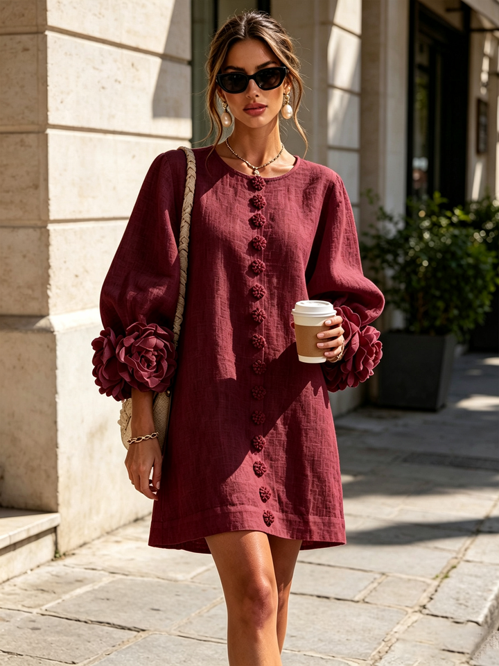 Rosalie | Luchtige Jurk met Bloemdetails