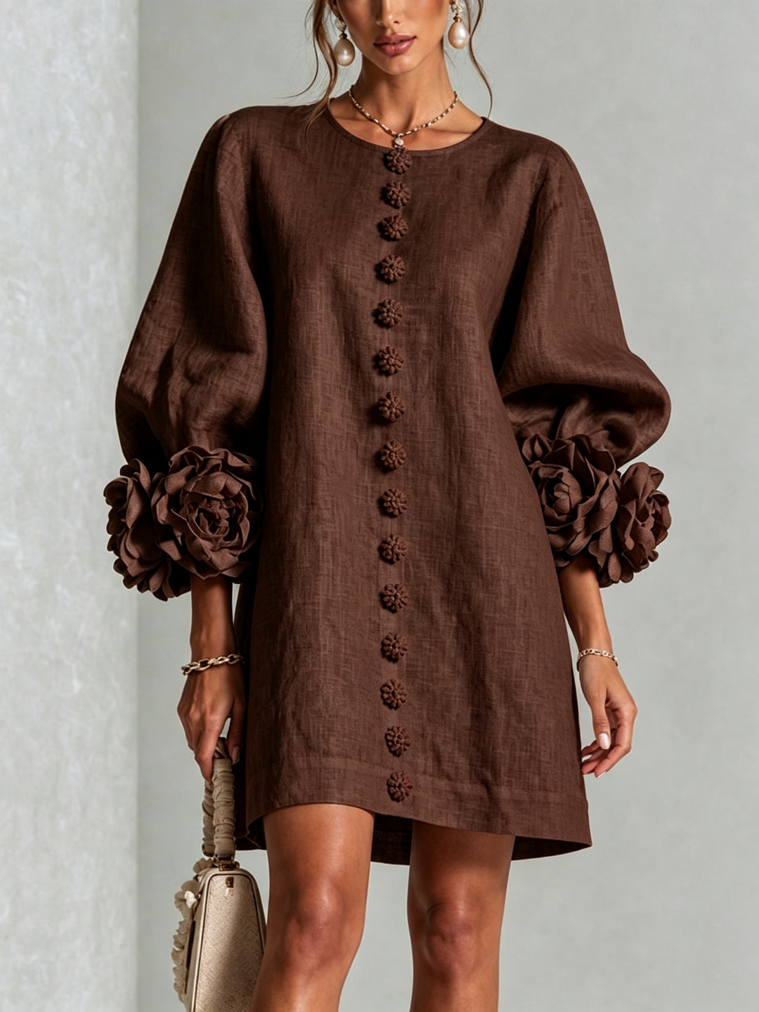 Rosalie | Luchtige Jurk met Bloemdetails