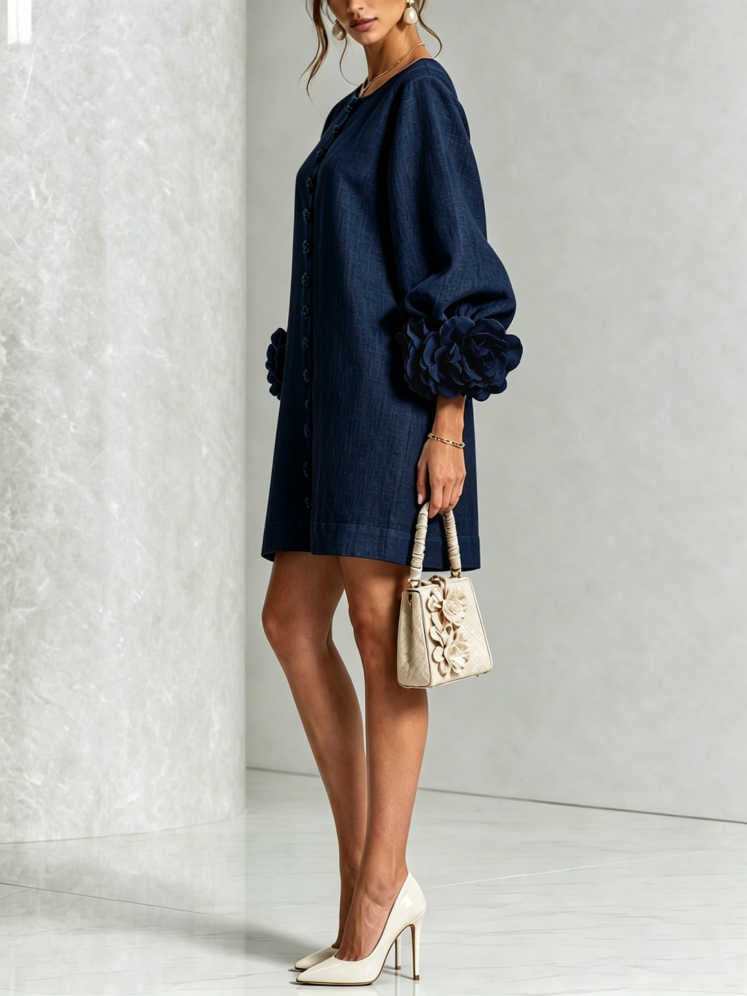 Rosalie | Luchtige Jurk met Bloemdetails