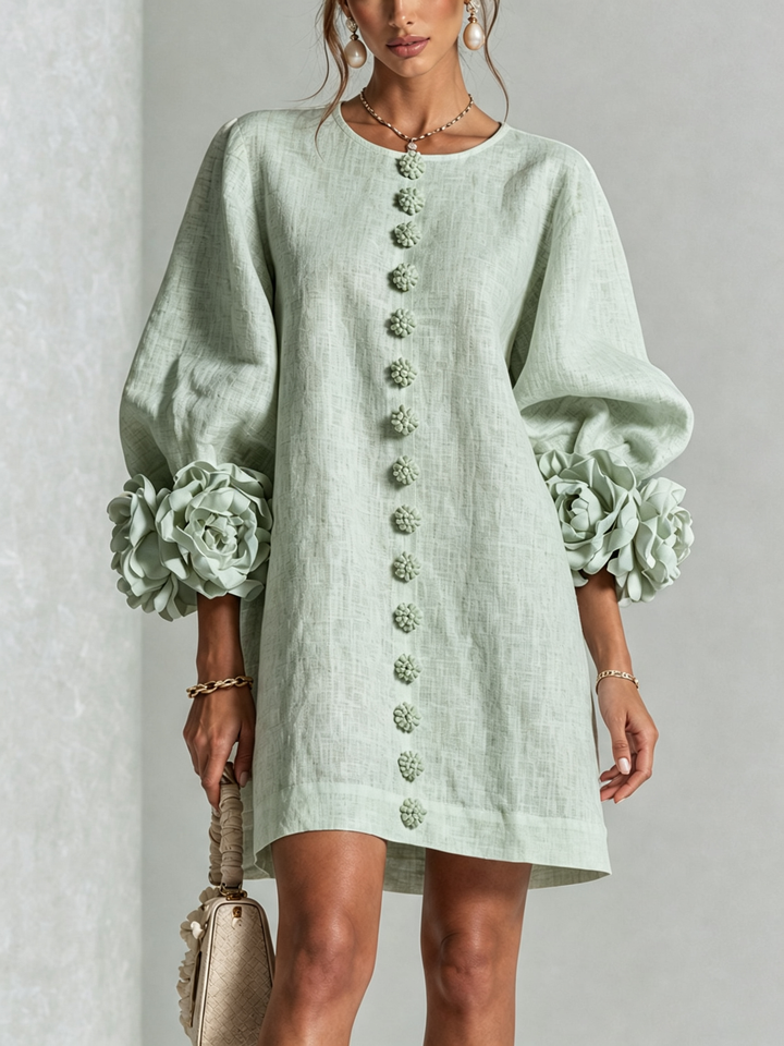 Rosalie | Luchtige Jurk met Bloemdetails