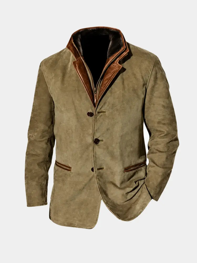 Bouke | Nette vintage jas met kraag