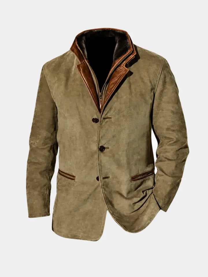 Bouke | Nette vintage jas met kraag