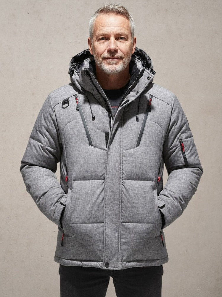 Joris | Oranje winterparka met capuchon