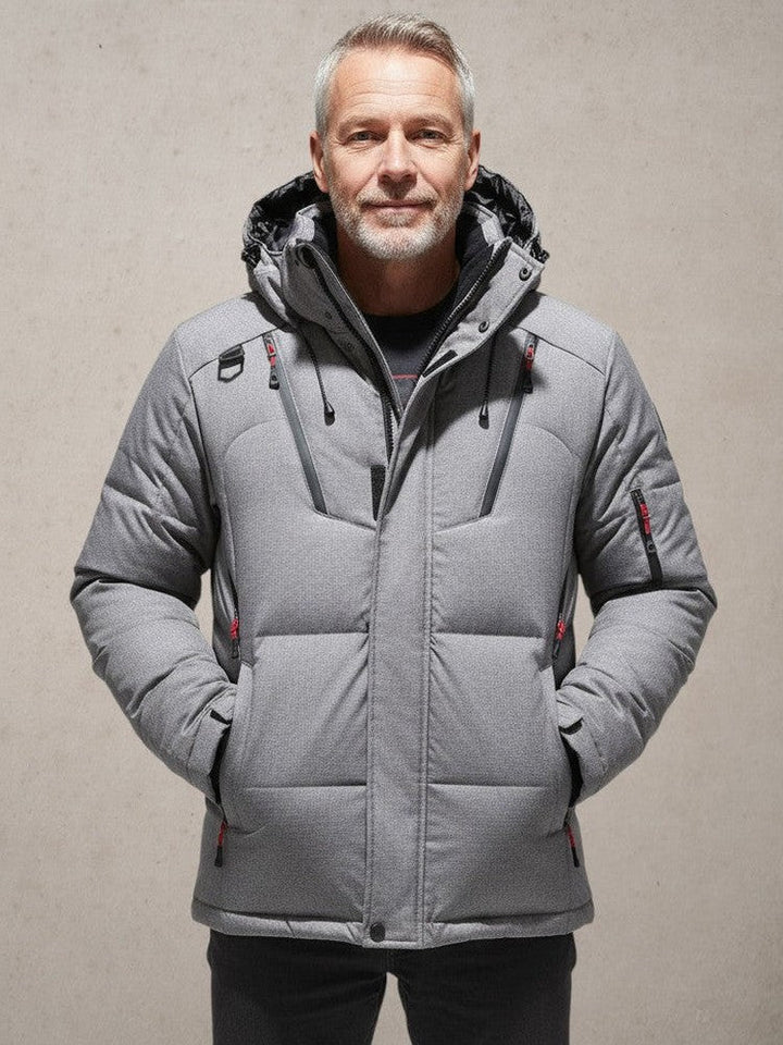 Joris | Oranje winterparka met capuchon