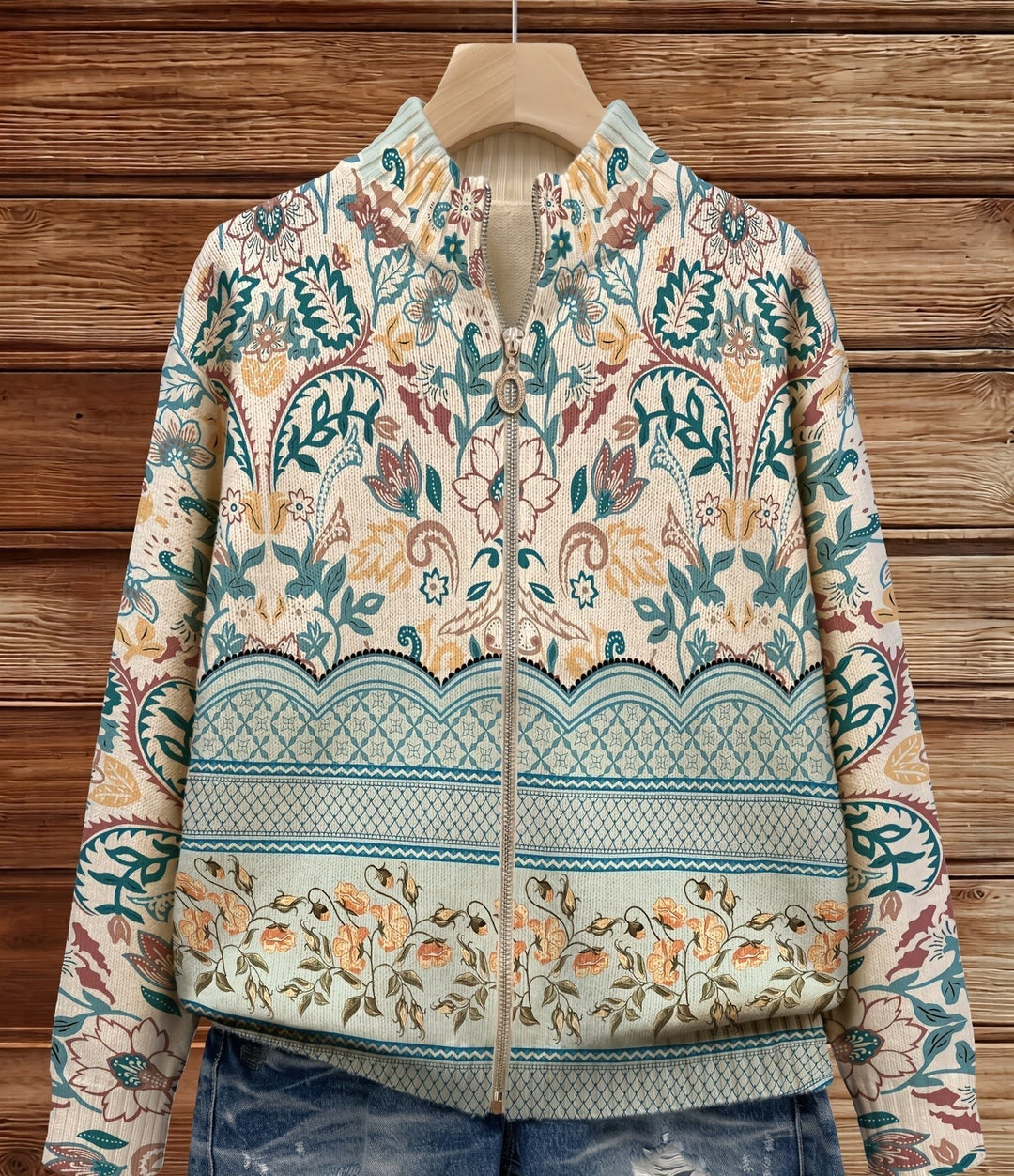 Sybilla™ | Vintage botanische bloemenprint met sierrand